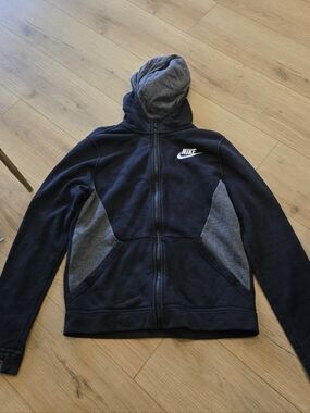🫣Nike Black & Gray Full-Zip Hoodie